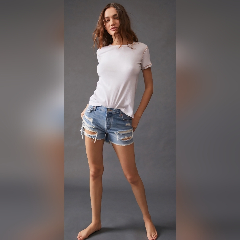 Free People Distressed Shorts